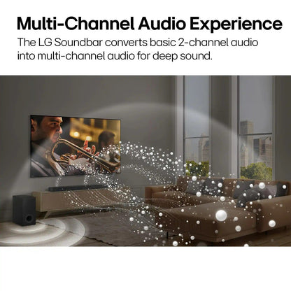5.1.1-Channel Home Theater Soundbar With Wireless Subwoofer And Rear Speakers - Dolby Atmos, Black