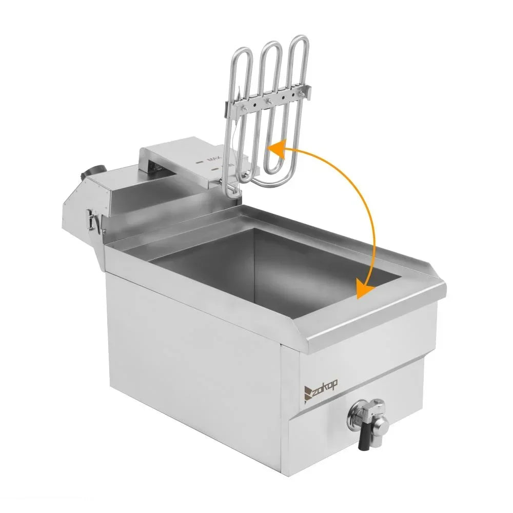 Ktaxon Electric Deep Fryer 12.5QT 1700W Stainless Steel Adjustable Temperature