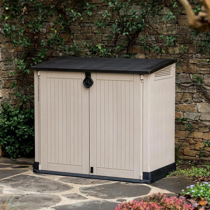 All-Weather Resin Storage Shed, Beige - 30 Cu. Ft.