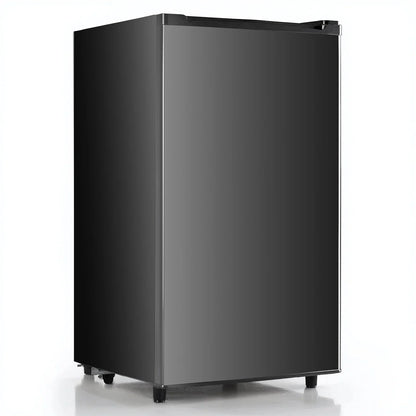 TINKLE WELL Mini Fridge With Freezer, 3.2 Cu Ft, Single Door, Silver